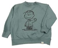 Khaki mikina s klukem - Snoopy Zara