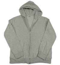 Světlešedá melírovaná propínací mikina s kapucí H&M