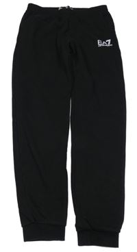 Černé tepláky s logem Emporio Armani