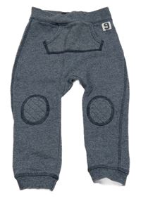 Tmavomodré melírované tepláky H&M