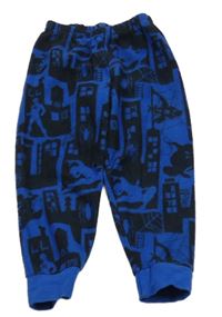 Safírovo-černé vzorované fleecové pyžamové kalhoty - Spiderman C&A