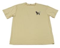Béžové tričko s motýlem