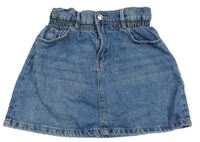 Modrá riflová paper bag sukně Zara