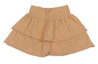 Oranžová bavlněná vrstvená sukně H&M