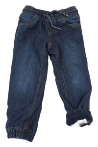Tmavomodré zateplené jogger cuff rifle C&A