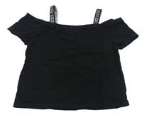 Černé crop tričko C&A