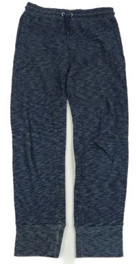 Tmavomodré melírované tepláky H&M