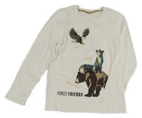 Bílé triko se zvířátky 