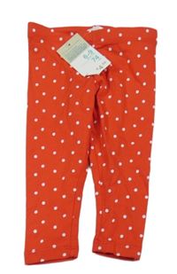 Nové - červené puntíkaté legíny Primark