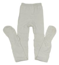 Bílé vzorované punčocháče 