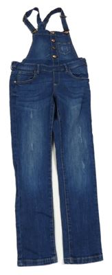 Tmavomodré laclové rifle s kapsami C&A