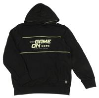 Černá mikina s nápisem a kapucí C&A