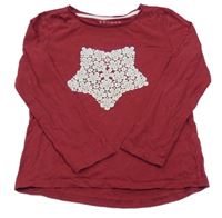 Vínové triko s hvězdou Nutmeg