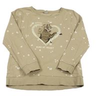 Béžová lehká vzorovaná mikina s koněm Topolino