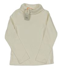 Nové - smetanové žebrované triko s rolákem River Island