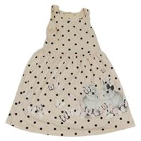 Pudrové puntíkaté šaty s králíkem H&M
