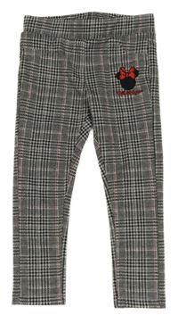 Šedo-černé kostkované úpletové tregíny s Minnie C&A