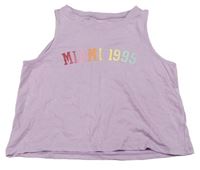 Lila crop top s nápisem Primark