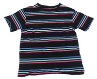 Černo-barevné pruhované tričko Primark