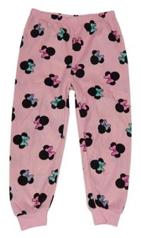 Růžové plyšové tepláky s Minnie Primark