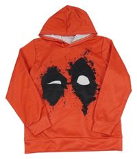 Červeno-černá mikina s potiskem a kapucí - Deadpool