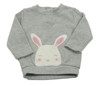Šedá třpytivá mikina s králíčkem Primark