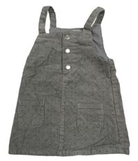 Šedé puntíkaté manšestrové šaty Primark