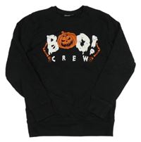 Černá mikina s nápisem a dýní 