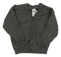Tmavošedý propínací svetr H&M