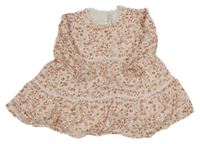 Bílo-růžové květované šaty George