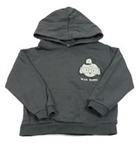 Antracitová mikina s pejskem a kapucí Mango