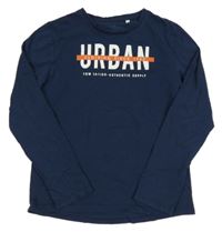 Tmavomodré triko s nápisy Tom Tailor