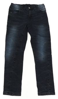 Tmavomodré teplákové rifle 