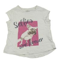 Bílé tričko s pejskem Pepperts