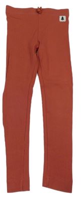 Cihlové žebrované legíny H&M