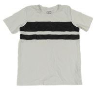 Bílo-černé tričko s pruhy Tchibo