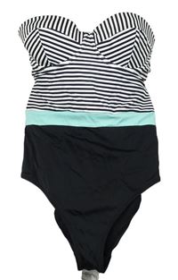 Dámské pruhovano-černé jednodílné plavky Topshop 