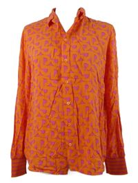 Dámská oranžovo-růžová halenka s potiskem Emily van den Bergh