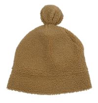 Dámská béžová huňatá čepice s bambulí George 
