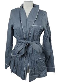 Dámský šedý krátký župan s páskem H&M