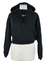 Dámská černá crop mikina s logem a kapucí Reebok 