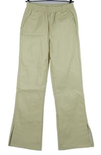 Nové - Dámské smetanové koženkové zvonové kalhoty PrettyLittle Thing