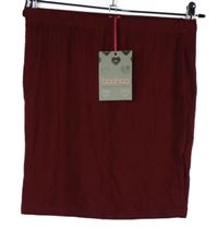 Nové - Dámská vínová elastická sukně Boohoo