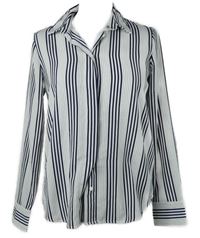 Dámská bílo-tmavomodrá pruhovaná halenka H&M