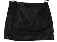 Dámská černá koženková minisukně Gina Tricot 