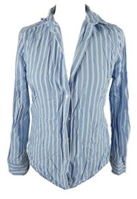 Dásmká světlemodro-bílá pruhovaná halenka Gina Tricot 