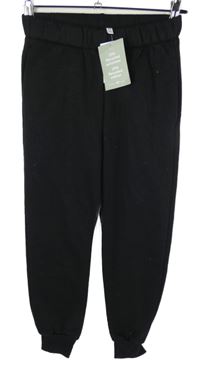 Nové - Dámské černé cuff tepláky H&M