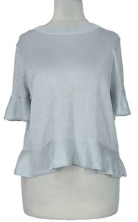 Dámské stříbrné úpletové tričko zn. H&M