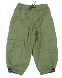 Khaki plátěné cargo kalhoty zn. F&F