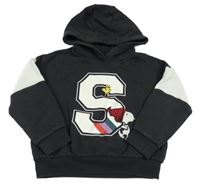 Černo-bílá mikina se Snoopym a kapucí M&S